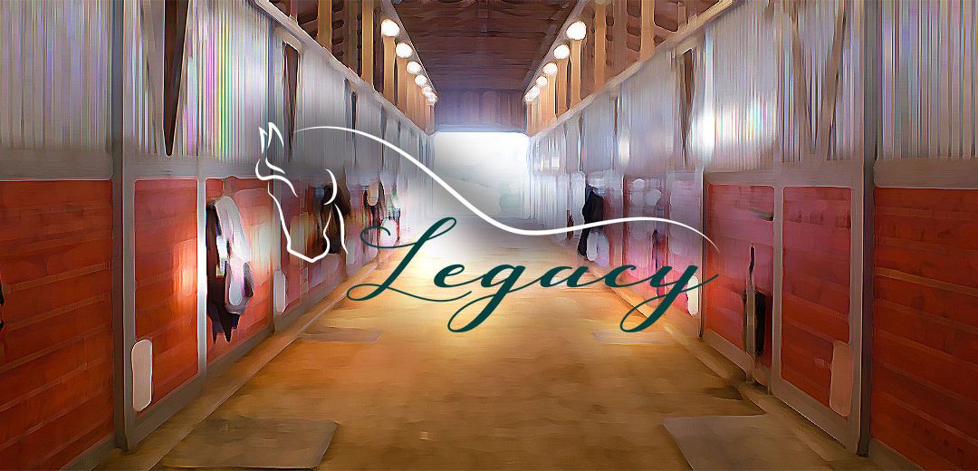 Horse barn with logo